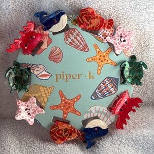 piper·k Ocean Critter Hair Clip Set - Multicolor